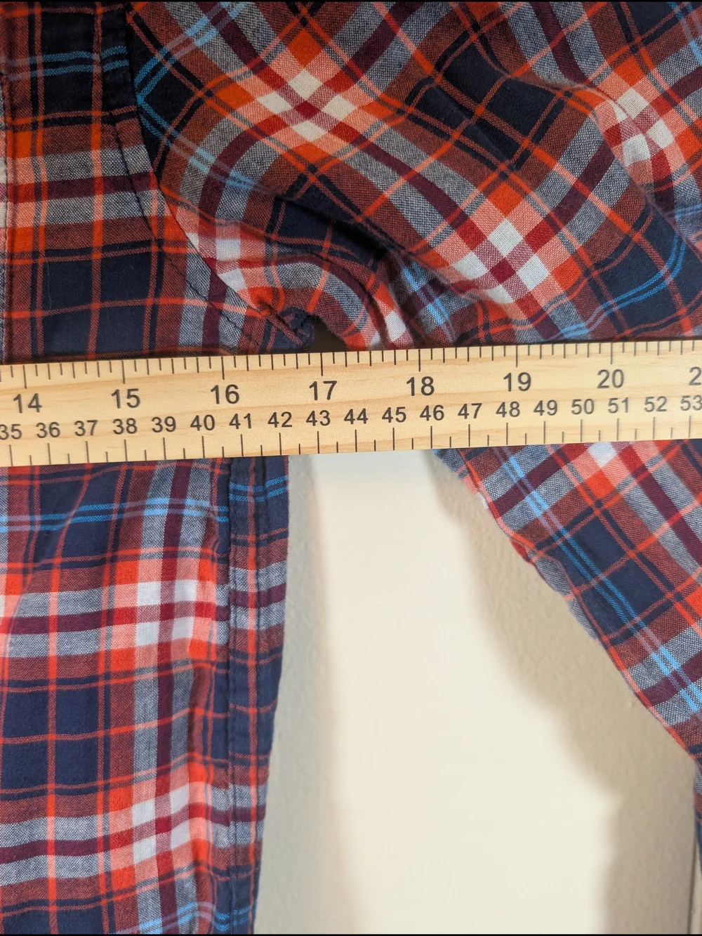 Wonder Nation Boys Plaid Button Front Shirt Red Blue Cotton Size Large 10-12